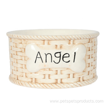 Wholesale Customizable Eco-friendly Ceramic Pet Food Bowl